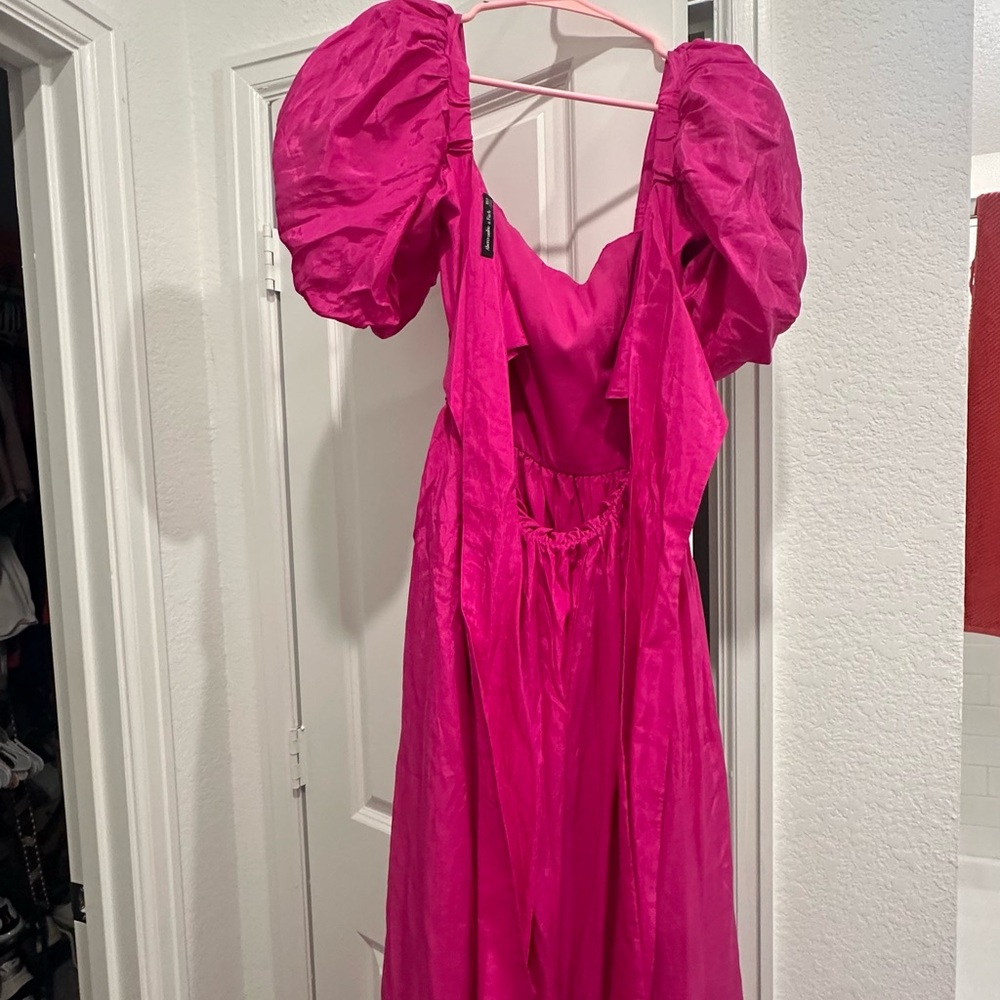 Abercrombie & Fitch Vibrant Pink Long Sleeve Dress